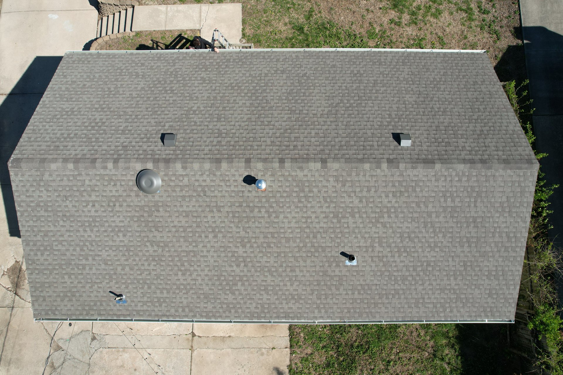 Roofing aerial view