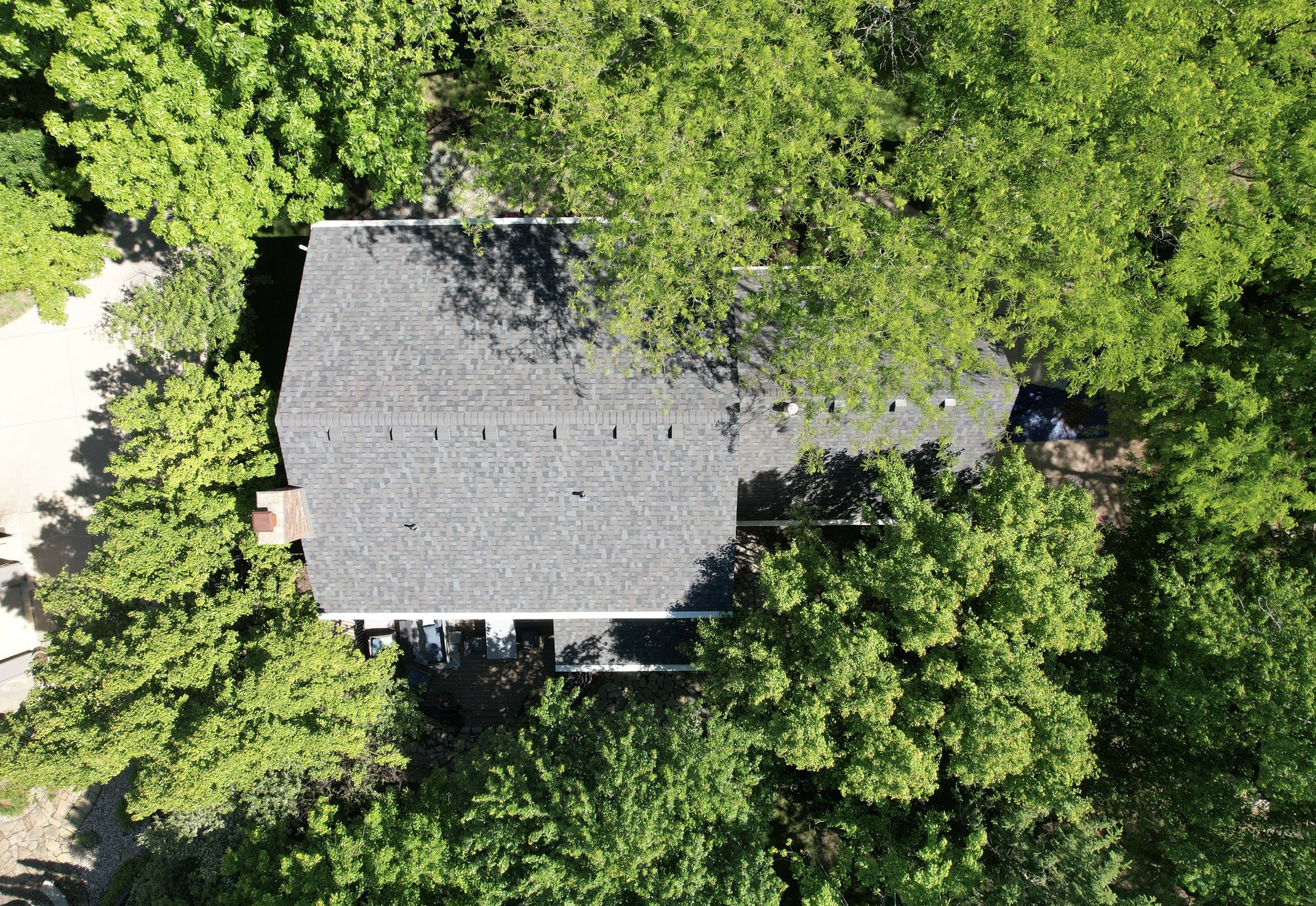 Roofing project aerial